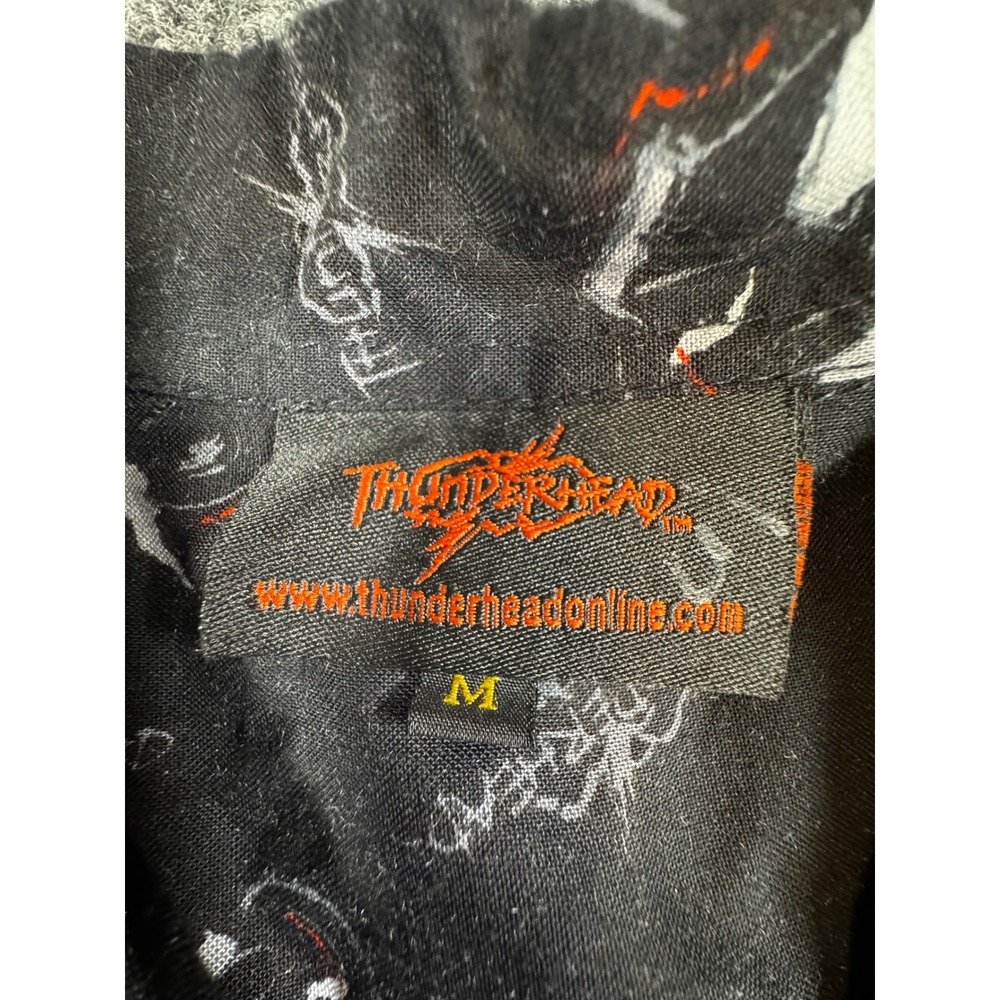 Thunderhead Mens Sprint Car Racing All Over Print Button Down Shirt Black Size M - Picture 6 of 7